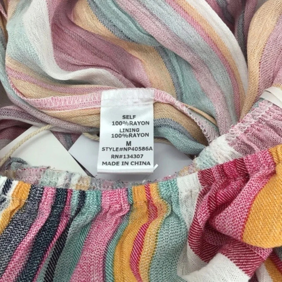 Lumbere Women’s Striped Jumpsuit NWT Summer Beach Size Medium - Picture 5 of 6